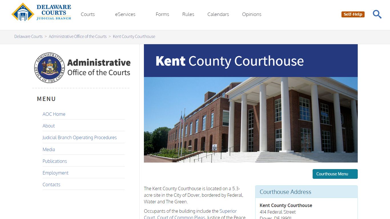 Kent County Courthouse - Administrative Office of the Courts - Delaware